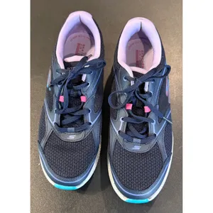 Skechers 8.5 Go Run Vivid Horizon Sneakers Navy Lavender Air Cooled Goga‎ Mat thumbnail 6