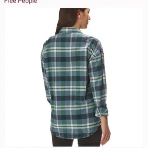 Free People | Loveland Plaid‎ Frayed Hem Shirt *NWT xs thumbnail 2