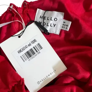NWT Hello Molly One Shoulder Solid Mini Dress Red Glam Ruched Tulle Size 6 thumbnail 5