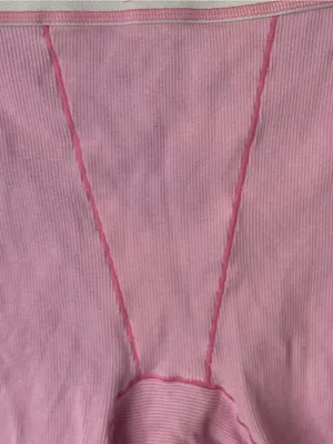 SKIMS Boxer shorts high rise Cotton Ribbed Bubblegum pink barbie lounge pjs thumbnail 8