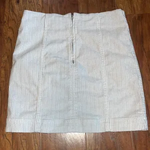 FREE PEOPLE Modern Femme Dotted Stripe Stretch Mini Skirt White Size 2 thumbnail 7