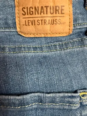 Levi's Signature High Rise Skinny Jeans Distressed Womens 10 Long Blue thumbnail 3