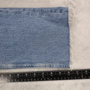 Free Assembly Jeans Womens 12 (33x30) Super High Rise Straight Patchwork Raw Hem thumbnail 10