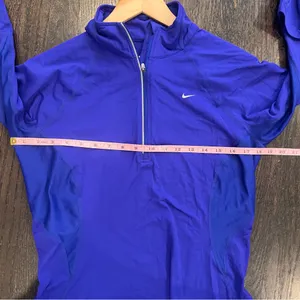 Nike Pro Blue Dri-FIT Quarter Zip Pullover Size M thumbnail 9