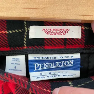 Vintage Wool Wallace Tartan Plaid Pencil Skirt M thumbnail 6