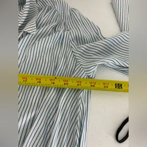 FREE PEOPLE Modern Muse Striped High Low Blouse Size Small Oversized EUC 631‎ thumbnail 7