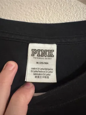 PINK Victoria's Secret Black Long-Sleeve Pocket Tee with Dog Logo thumbnail 2