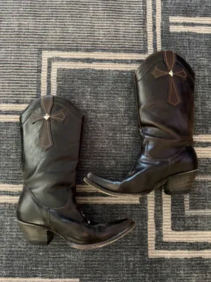 Stetson Cowgirl Boots Women’s Brown Leather Pointed Toe Heeled 7.5 thumbnail 10