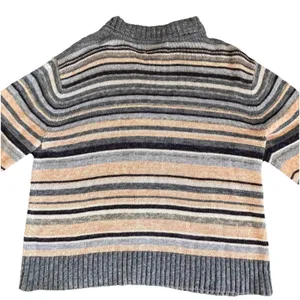 Heirloom Collectibles Fair Isle Cardigan Sweater Women's Lg. Blue Beige Zip Up‎ thumbnail 7