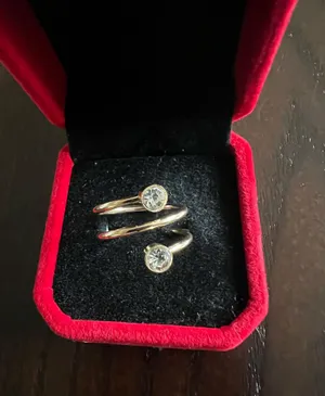 Gorgeous Golden Embellished Ring Size 7 Gold thumbnail 1