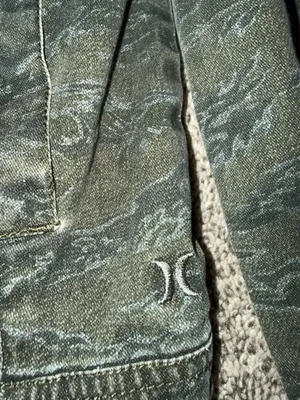 Hurley Green Camo Tiger Stripe Denim Jacket thumbnail 5
