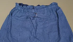 Free people pants blue striped wide leg harem pants xl thumbnail 4