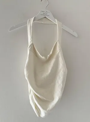 REFORMATION Arwen Ivory Knit Tank M thumbnail 3