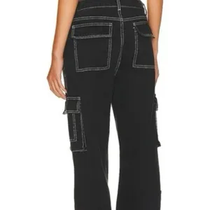 Superdown Natt Baggy Cargo Black Wide Leg Jeans Size XS thumbnail 4