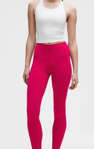 lululemon athletica Pink Wunder Train Leggings Vibrant 25 in thumbnail 2