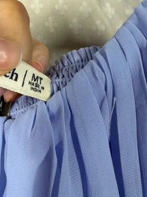 Abercrombie & Fitch Light Purple Pleated Chiffon‎ Short Puff Sleeve Dress thumbnail 4