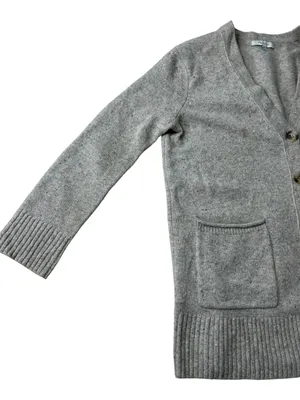 MADEWELL Women Speckled Brown Maysfield Cardigan Grandpa Sweater Merino Wool XS thumbnail 2