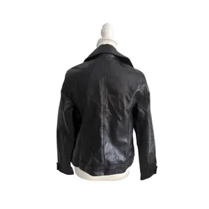 OLD NAVY Vegan Leather Black Jacket Size Medium thumbnail 10