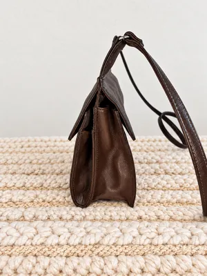 Vintage Fossil Brown Leather Organizer Crossbody Bag Wallet Purse Y2K thumbnail 4
