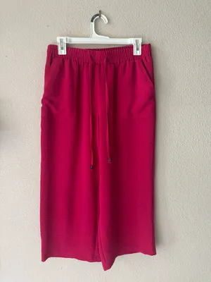 New York Clothing Company Bright Fuchsia Elastic Waist Pants thumbnail 13