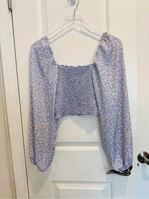 RESA Chevy Top in Catalina Print Long‎ Sleeve Smocked size Medium thumbnail 2