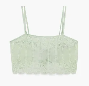 Savage X Fenty NWT DECO GLASS LACE SLEEP CAMI Green Mist Size S thumbnail 6