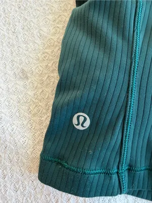 Lululemon Its Rulu Run Ribbed Cropped Half Zip Sweatshirt 2 Storm Teal thumbnail 9