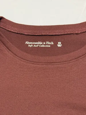 Abercrombie Soft A&F Brown Bodysuit Long Sleeve XS thumbnail 3