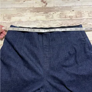 SPANX High-Waisted Pull-On Wide Leg Denim Jeans Pants Size Large Dark Wash thumbnail 7