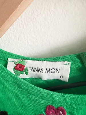 Fanm Mon Gloriosa Hand Embroidered Sleeveless Midi Dress Size S thumbnail 5