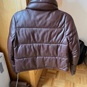 Abercrombie Women's Brown/Maroon Puffer Jacket thumbnail 2