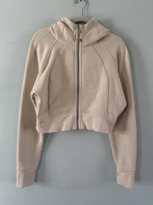 Lululemon Scuba Full Zip Cropped Hoodie Bone Off White Jacket‎ thumbnail 1