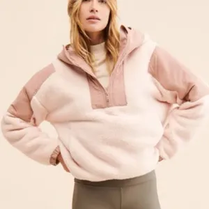 Free People FP Movement Lead The Pack pullover fleece in ivory thumbnail 1