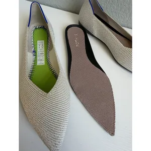 Rothy's The Point II Gold Metallic Knit Flats Women's US 9.5 Pointed Toe thumbnail 11