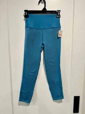 NWT FP Movement Free Throw Ribbed Leggings Blue S Flaw thumbnail 2