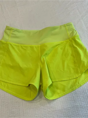 Lululemon Speed Up shorts neon yellow 4 women thumbnail 4