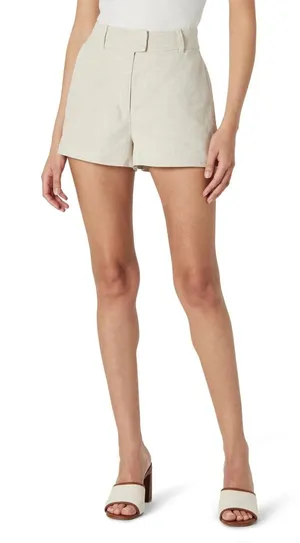 The‎ Drop Dale Suiting Shorts Womens Large Ivory Minimalist Neutral 2" Inseam thumbnail 1