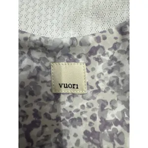 Vuori Women Purple White Floral Leopard Print Daily Sports Bra Size Large thumbnail 5