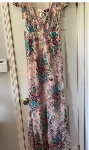 Sherri Hill 55167 Viral Floral Print Beaded Prom Gown thumbnail 6