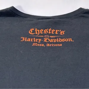 Harley-Davidson Women's V-neck Chester's Mesa, Arizona T-shirt Black Medium thumbnail 7
