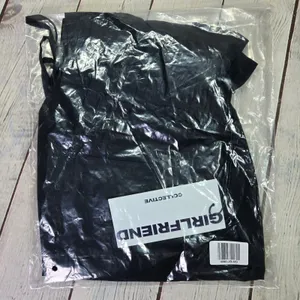 Girlfriend‎ Collective Black Cora Pocket Shorts Paperbag Waist Cargo M thumbnail 9