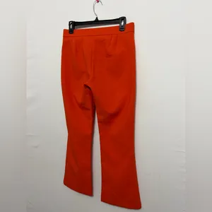 ZARA Orange Dress Pants Women’s Size M Straight Leg(A282)✨ thumbnail 9