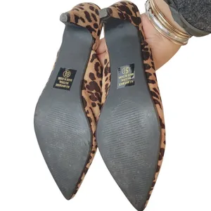 Pointed leopard print retro Low MULE 2” Sz 5.5‎ Brown thumbnail 8