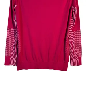 Nike Dri-FIT Geometric Striped Mesh Long Sleeve Training Top Athletic Size L thumbnail 3