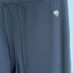 Mountain Hardwear women’s black wide leg cropped drawstring lounge pant size S thumbnail 4