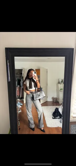 ZARA Wide Leg High Rise Jeans thumbnail 6