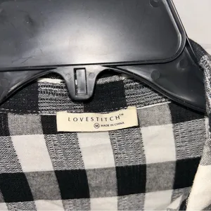 Lovestitch Black/White Plaid Tunic/Dress Women’s Medium thumbnail 3