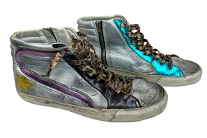 Golden Goose Deluxe Brand Slide Silver rainbow‎ High Top Sneakers 40 thumbnail 1