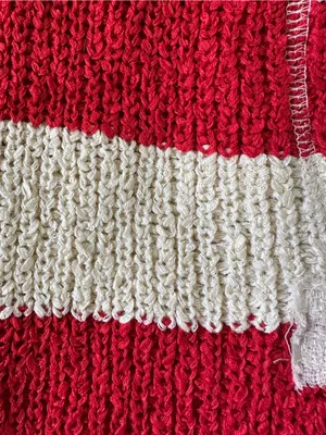 Zenana Outfitters Knit Sailor Striped Sweater Top Ruby Pullover S/M thumbnail 5