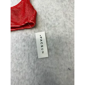 PacSun Eco Red White Striped Smocked‎ Crisscross Bikini Top XXS New 0412-060 thumbnail 2